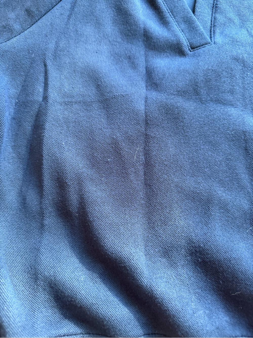 SPANX Timeless Navy Airpique Short Sleeve Polo Top - Picture 4 of 6